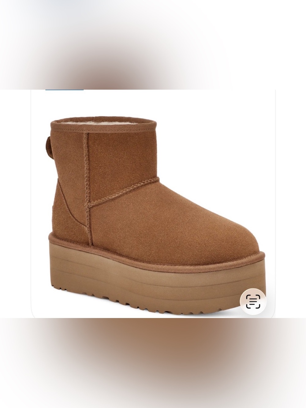 UGG classic Mini platform boots chestnut womens sz 6 brand new